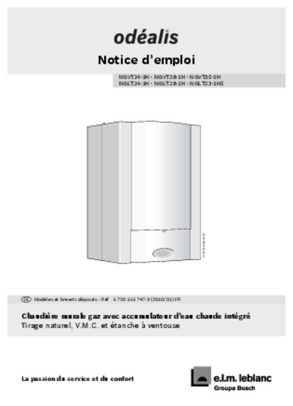 Notice ELM LEBLANC ODEALIS NGLT 241H CF 24 KW chaudière Trouver une — free download